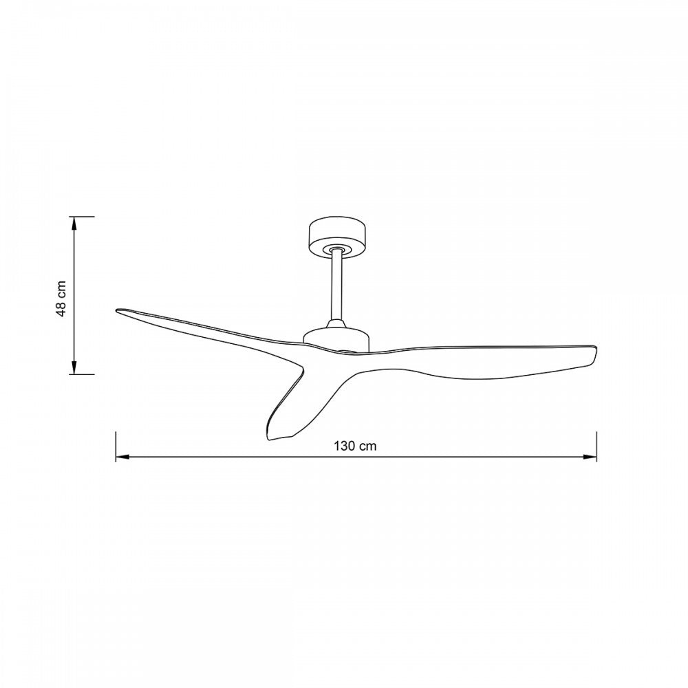 Trent Ανεμιστήρας Οροφής White & Wood DC Motor 40W 130cm (102000615)