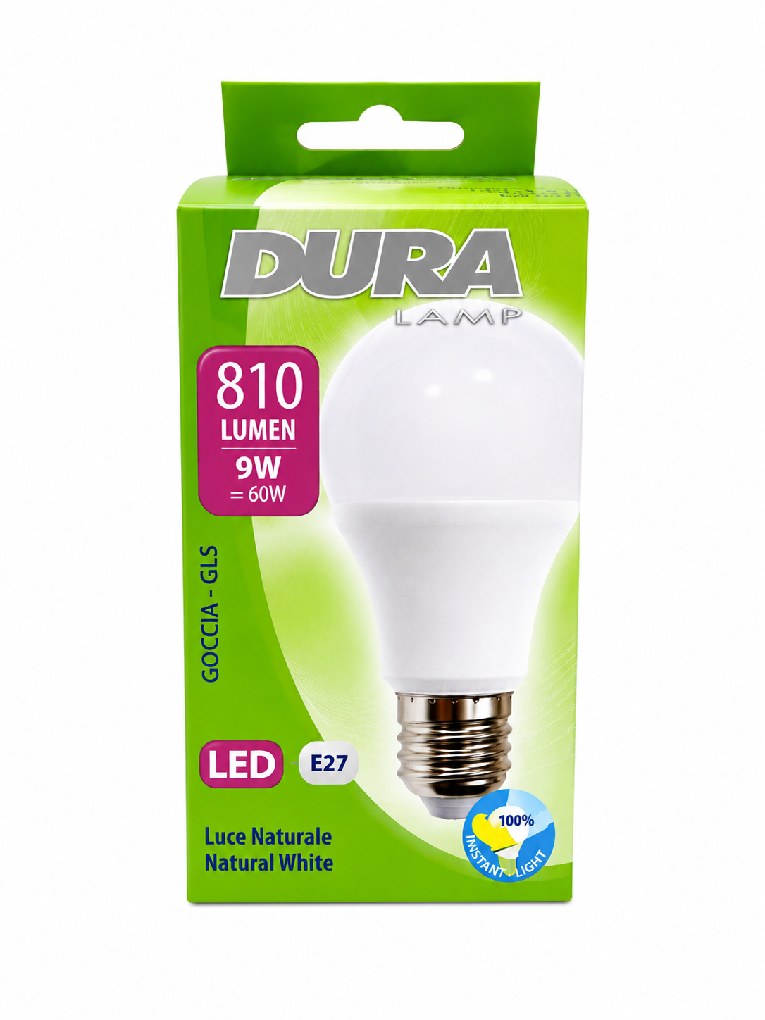 DURA LED ΛΑΜΠΑ Ε27 Α60 9W 4000K