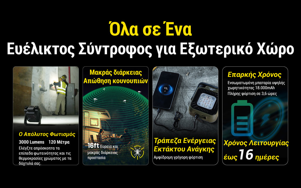 ΦΑΚΟΣ LED NITECORE Multifunctional 3-in-1 outdoor work light