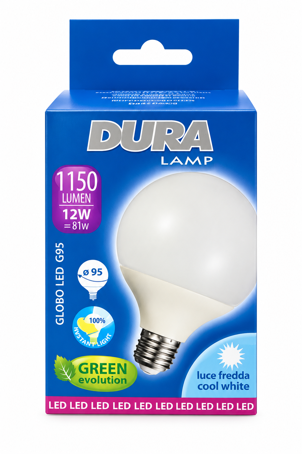 DURA GLOBO LED G95 10W 6400K