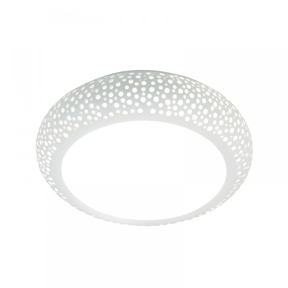 Πλαφονιέρα οροφής λευκή από γύψο 3XE27 D:40cm (42155-B)