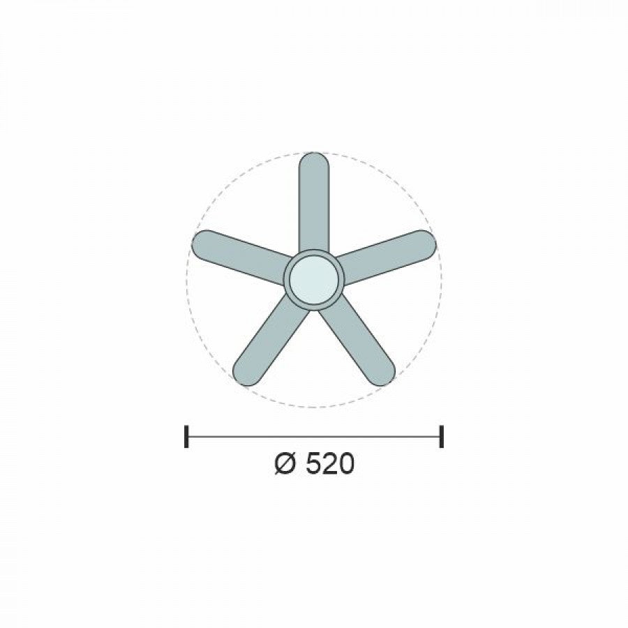 ΑΝΕΜΙΣΤΗΡΑΣ ΟΡΟΦΗΣ LED ΜΕ ΝΤΟΥΙ  15W [ 3000K | 4000K | 6000K ]
