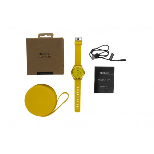 Smartwatch Forever Colorum CW-300 κίτρινο