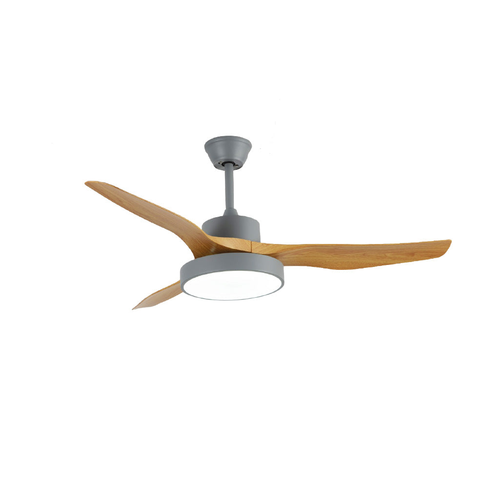 Nitinat Ανεμιστήρας Οροφής Grey & Wood 25W LED 2500lm 3CCT App Control (102000230)