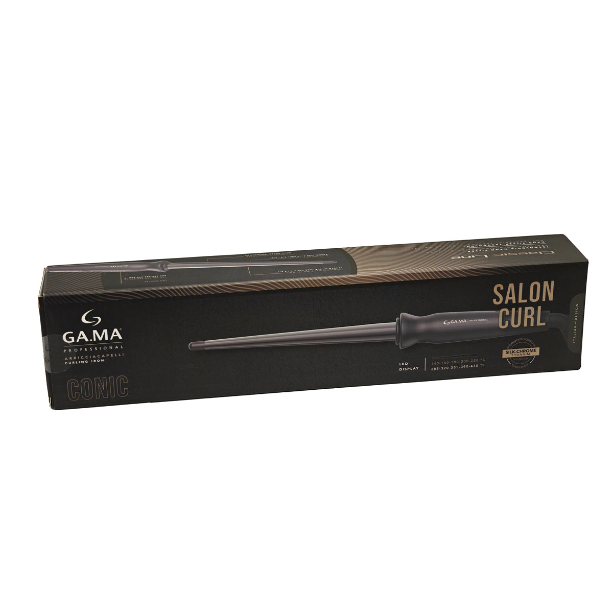 GAMA SALON CURL CONIC Chat Επαγγελματικός Ψηφιακός Κώνος Μαλλιών 10-20 mm για μπούκλες με επίστρωση Τιτανίου 220°C