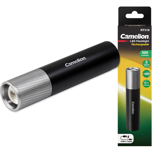 CAMELION RT318 ΕΠΑΝΑΦΟΡΤΙΖΟΜΕΝΟΣ ΦΑΚΟΣ LED 3W ΜΕ ZOOM