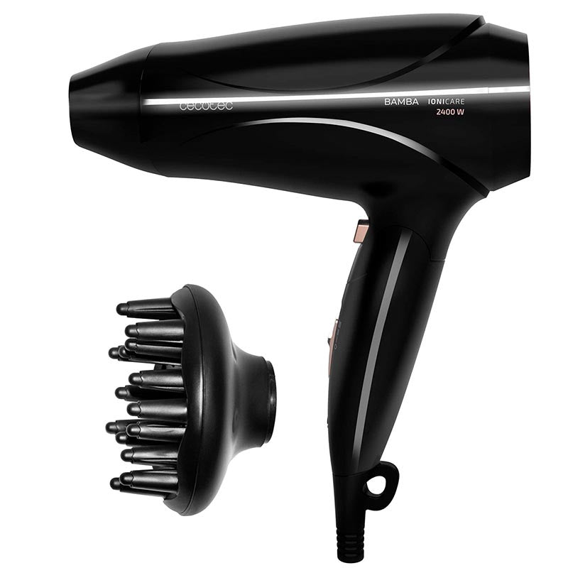 CECOTEC BAMBA IONICARE 5450 POWER&GO PRO FIRE 04209 Chat Πιστολάκι Μαλλιών Ταξιδιού 2400 W Με 1 Στόμιο & Φυσούνα