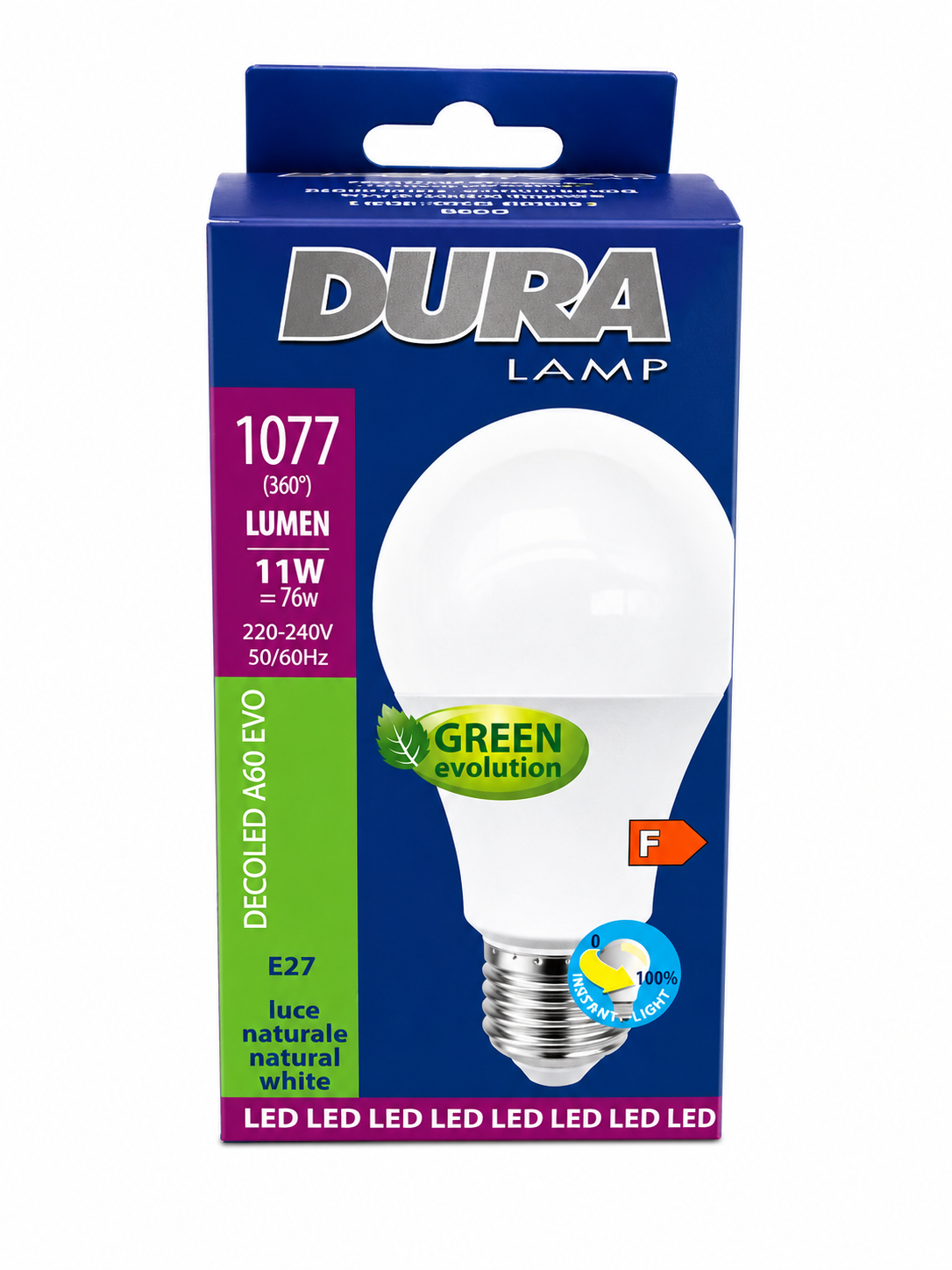 DURA LED ΛΑΜΠΑ Ε27 Α60 11W 4000K