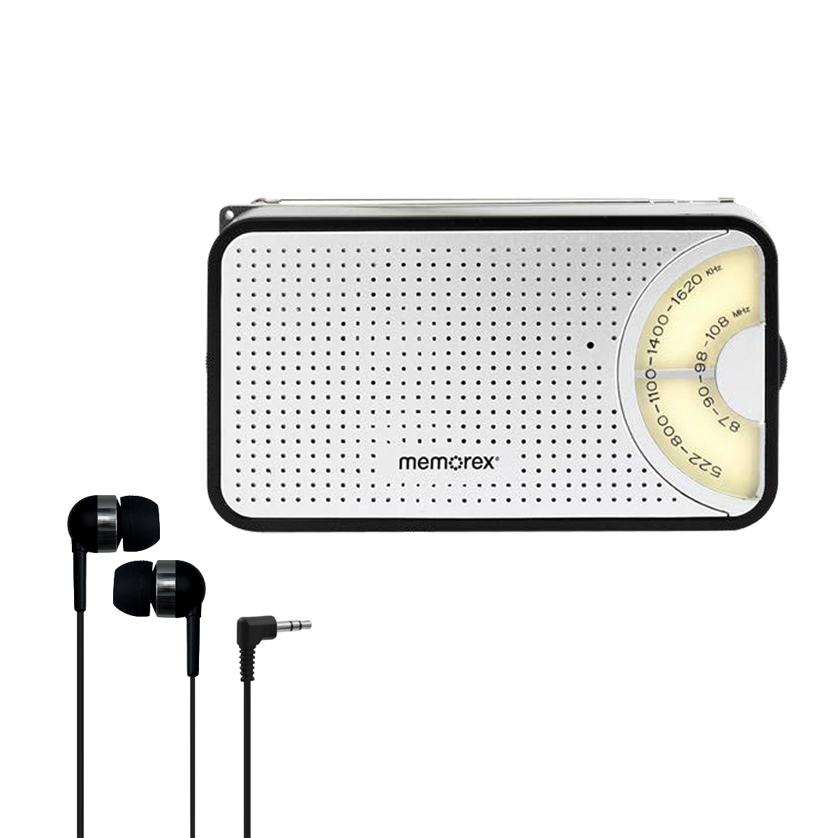 MEMOREX MX-PR1-SL Chat Φορητό Ραδιόφωνο Τσέπης AM/FM με In Ear Ακουστικά